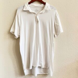 Save Khaki United White Supima Cotton Polo Short Sleeve Shirt Size XL